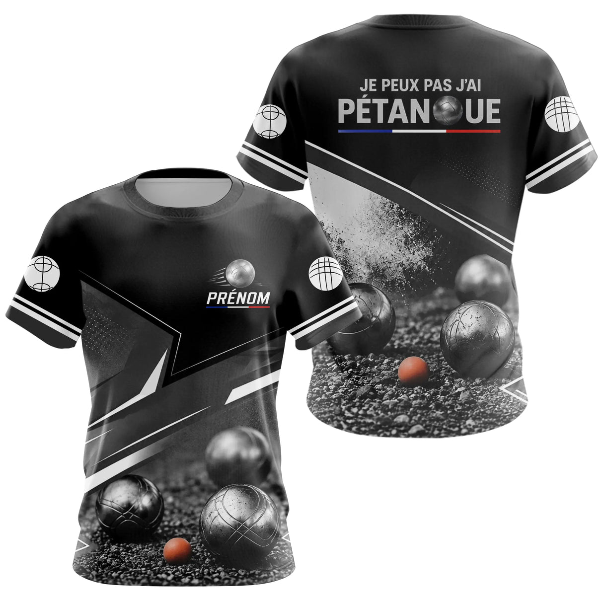 Polo Pétanque Personnalisé Noir - J'peux Pas J'ai - T-Shirt Femme