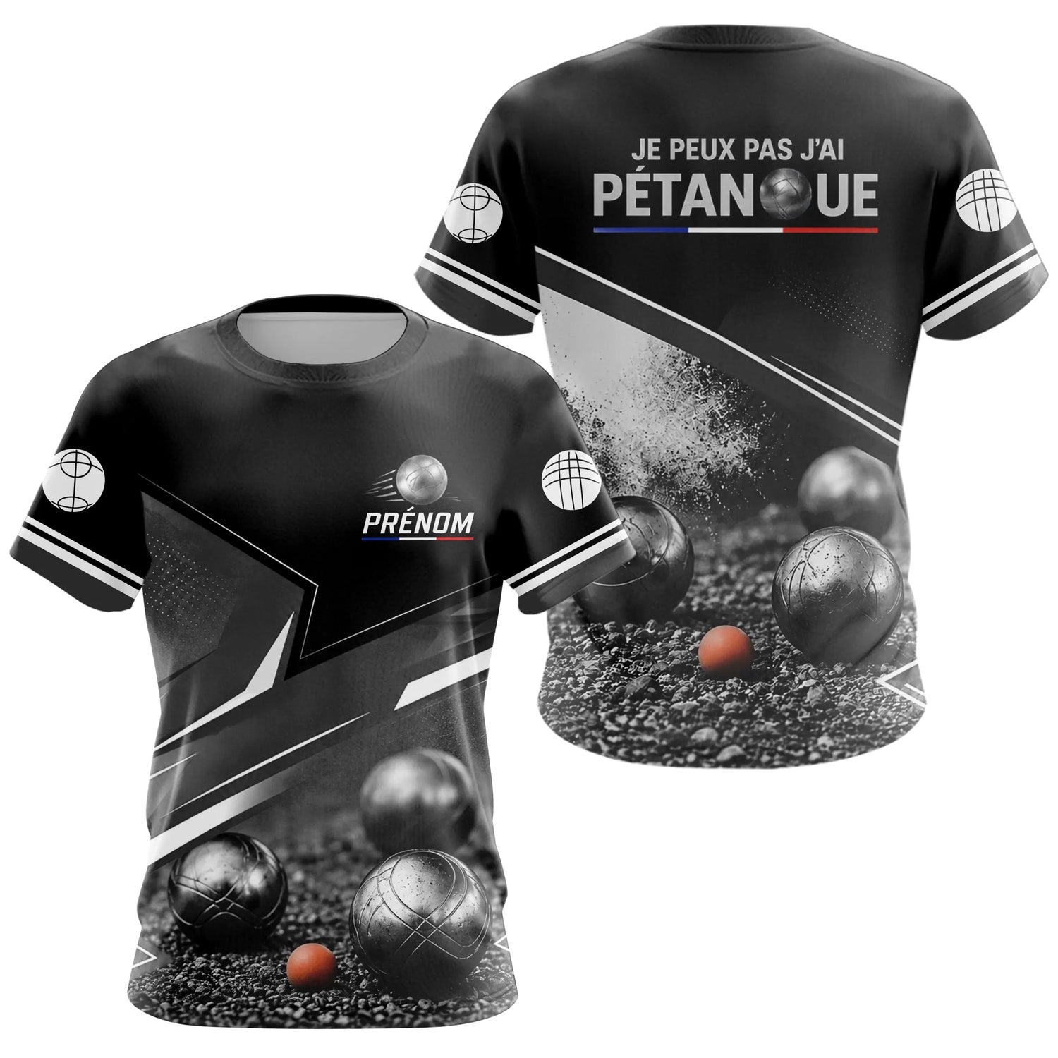 Polo Pétanque Personnalisé Noir - J'peux Pas J'ai - T-Shirt Femme