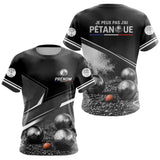 Polo Pétanque Personnalisé Noir - J'peux Pas J'ai - T-Shirt Femme