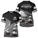 Polo Pétanque Personnalisé Noir - J'peux Pas J'ai - T-Shirt Homme