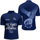 Polo Pétanque Personnalisé Prénom - Bleu Marine Tu Tires - Polo Zippé Homme