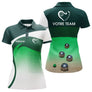 Polo Pétanque Personnalisé Prénom - Bouliste Vert Dégradé - Polo Femme