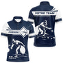 Polo Pétanque Personnalisé Prénom - Design Bleu & Blanc - Polo Homme