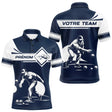 Polo Pétanque Personnalisé Prénom - Design Bleu & Blanc - Polo Homme