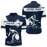 Polo Pétanque Personnalisé Prénom - Design Bleu & Blanc - Polo Zippé Homme