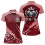 Polo Pétanque Personnalisé Rouge - Idée Cadeau Boulistes - Polo Femme