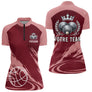 Polo Pétanque Personnalisé Rouge - Idée Cadeau Boulistes - Polo Zippé Femme