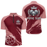 Polo Pétanque Personnalisé Rouge - Idée Cadeau Boulistes - Polo Zippé Homme