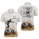 Polo Pétanque Personnalisé Sable – Passion Bouliste Beige & Gris - Polo Homme