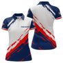 Polo Pétanque Personnalisé Tricolore - Blanc Bleu Rouge Design - Polo Femme