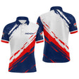 Polo Pétanque Personnalisé Tricolore - Blanc Bleu Rouge Design - Polo Homme