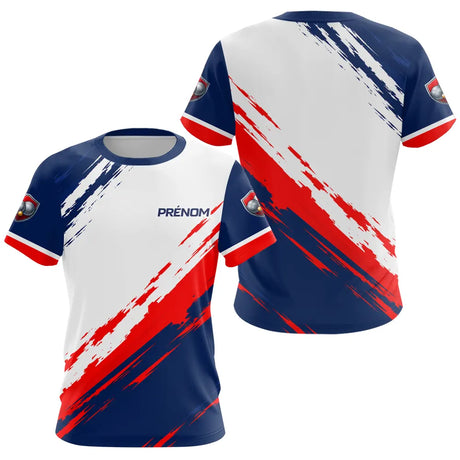 Polo Pétanque Personnalisé Tricolore - Blanc Bleu Rouge Design - T-Shirt Femme