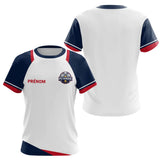 Polo Pétanque Personnalisé Tricolore - Bleu Blanc Rouge Boules - T-Shirt Femme