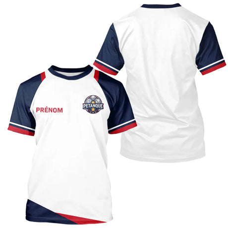 Polo Pétanque Personnalisé Tricolore - Bleu Blanc Rouge Boules - T-Shirt Homme