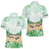 Polo Pétanque Personnalisé Vert Trèfle - Boules Royal Homme Femme - Polo Homme