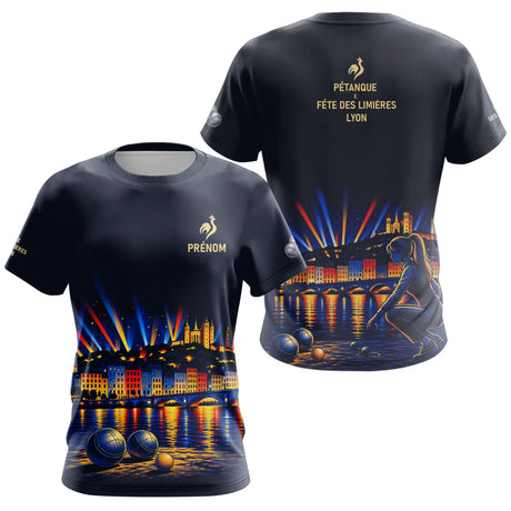 Polo Pétanque Personnalisable - Lyon Fête des Lumières - T-Shirt Femme
