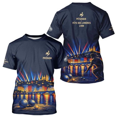 Polo Pétanque Personnalisable - Lyon Fête des Lumières - T-Shirt Homme