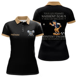 Polo Pétanque Premium Noir Doré – Style Vrais Champions - Polo Femme