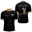 Polo Pétanque Premium Noir Doré – Style Vrais Champions - Polo Zippé Homme