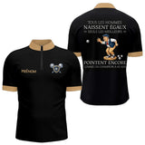 Polo Pétanque Premium Noir Doré – Style Vrais Champions - Polo Zippé Homme