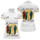 Polo Pétanque Rétro Personnalisable - Blanc Homme Femme - Polo Femme