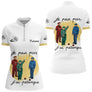 Polo Pétanque Rétro Personnalisable - Blanc Homme Femme - Polo Zippé Femme