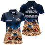 Polo Pétanque Retraité Personnalisé Bleu - J'ai Bouliste - Polo Femme