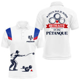 Polo Pétanque Retraite Blanc Tricolore - Homme Femme Personnalisé - Polo Homme