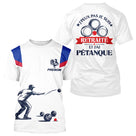Polo Pétanque Retraite Blanc Tricolore - Homme Femme Personnalisé - T-Shirt Homme
