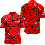 Polo Pétanque Rouge Personnalisé - Boutique Homme Femme - Polo Zippé Homme