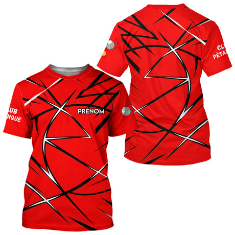 Polo Pétanque Rouge Personnalisé - Boutique Homme Femme - T-Shirt Homme