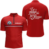 Polo Pétanque Rouge Personnalisé - Le Pays De La Boules - Polo Zippé Homme