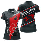 Polo Pétanque Rouge et Noir - Style Équipe Homme Femme - Polo Femme