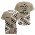 Polo Pétanque Sable Beige Personnalisé - Bouliste Un Jour - T-Shirt Femme