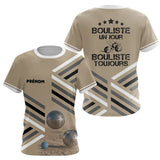 Polo Pétanque Sable Beige Personnalisé - Bouliste Un Jour - T-Shirt Femme