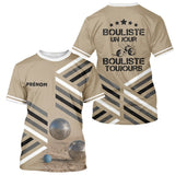Polo Pétanque Sable Beige Personnalisé - Bouliste Un Jour - T-Shirt Homme
