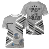 Polo Pétanque Sable Gris Personnalisé - Bouliste Un Jour - T-Shirt Homme