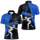 Polo Pétanque Sport Bleu Noir - Joueur Nom & Équipe - Polo Homme
