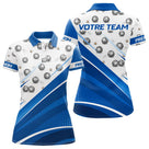 Polo Pétanque Sport Chic Bleu Blanc – Boules et Rayures - Polo Femme