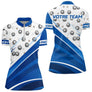 Polo Pétanque Sport Chic Bleu Blanc – Boules et Rayures - Polo Zippé Femme