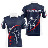 Polo Pétanque Sport Homme Femme - Personnalisé Bleu Rouge - Polo Homme