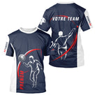 Polo Pétanque Sport Homme Femme - Personnalisé Bleu Rouge - T-Shirt Homme