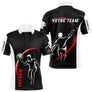 Polo Pétanque Sport Homme Femme - Personnalisé Noir Rouge - Polo Homme