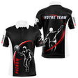 Polo Pétanque Sport Homme Femme - Personnalisé Noir Rouge - Polo Homme