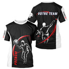 Polo Pétanque Sport Homme Femme - Personnalisé Noir Rouge - T-Shirt Homme