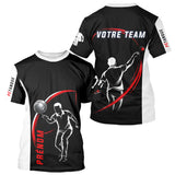 Polo Pétanque Sport Homme Femme - Personnalisé Noir Rouge - T-Shirt Homme