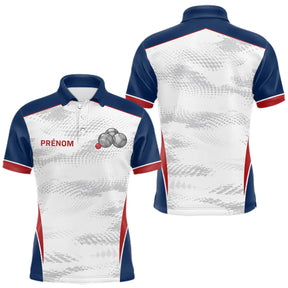 Polo Pétanque Sport Personnalisé - Bleu Blanc Rouge Couleurs - Polo Homme