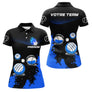 Polo Pétanque Sport Personnalisé - Boules Bleu Électrique - Polo Femme