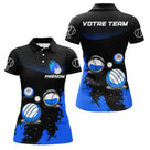Polo Pétanque Sport Personnalisé - Boules Bleu Électrique - Polo Femme