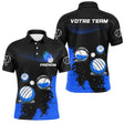 Polo Pétanque Sport Personnalisé - Boules Bleu Électrique - Polo Homme